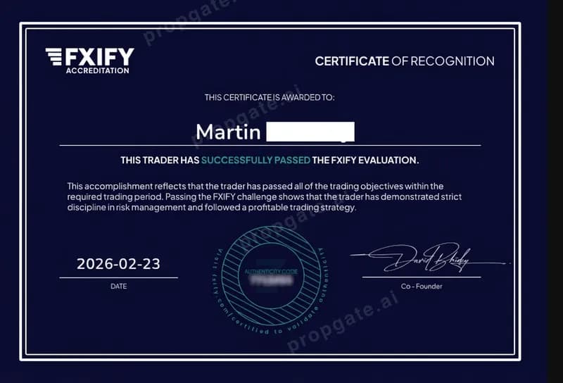 Challenge certificate